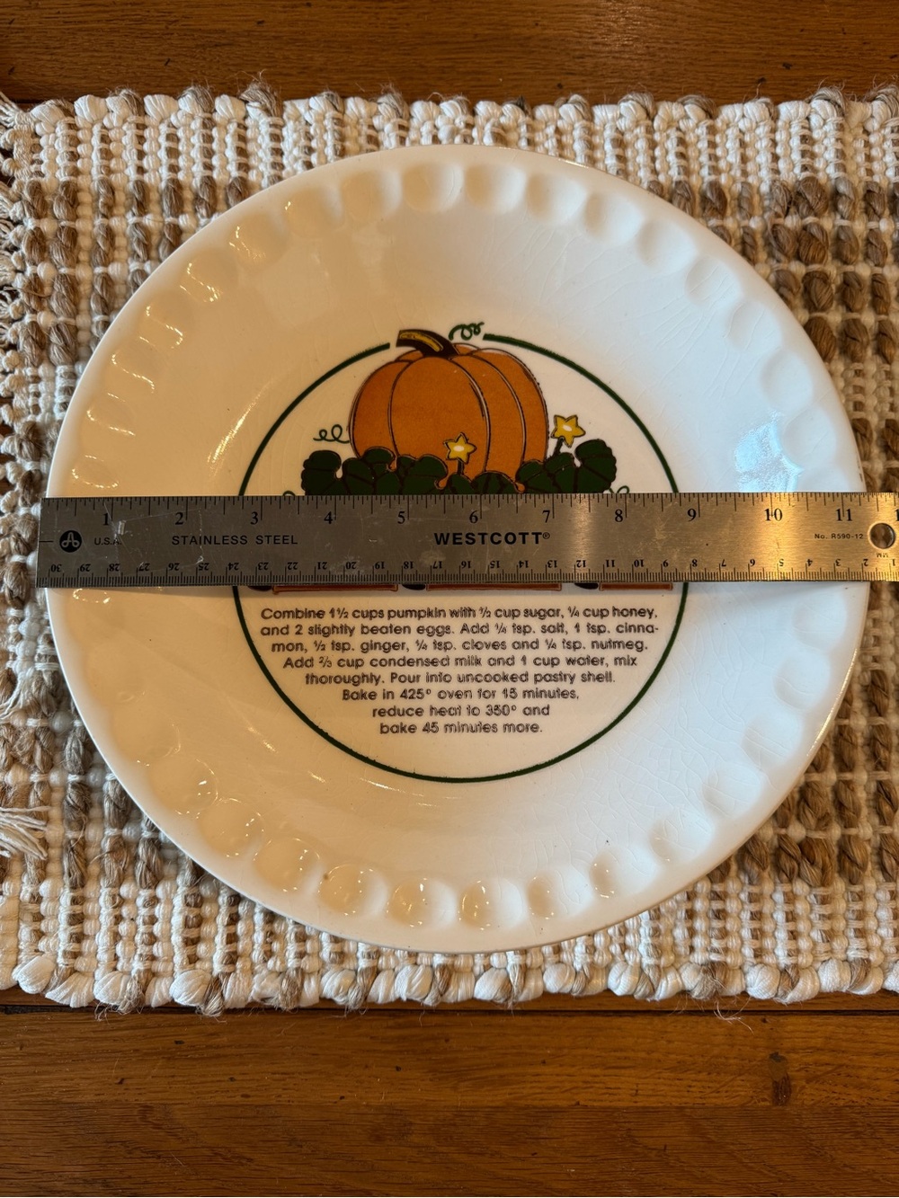 Vintage Pumpkin Pie Plate - Picture 5 of 5